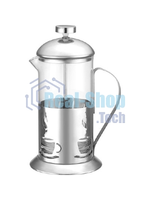 Френч-пресс MALLONY ALITO стеклянный, 350 мл, в корп из нерж стали