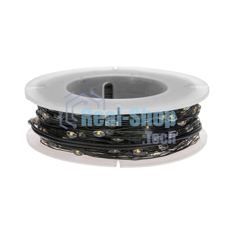 Гирлянда Neon-night Роса с контроллером 20м, 200 LED, IP20, 230В, зеленый провод, теплое белое свечение