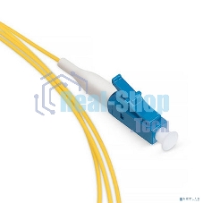 Пигтейл Cabeus, LC, OS1 9/125, 1,5м, синий хвостовик, желтый