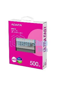 Внешний SSD ADATA SD810, 500 Gb, USB 3.2 Gen 2x2 Type-C, R/W 2000/2000, серебристый