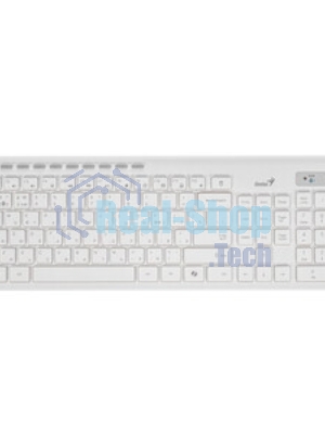 Комплект клавиатура+мышь Genius SlimStar 8230 беспроводной, USB + Bluetooth, 1000 DPI, белый