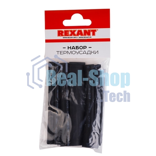 Трубка термоусадочная Rexant 7.0/3.5 1м черный