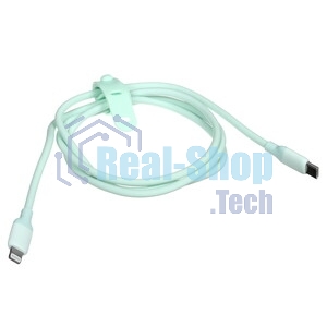 Кабель GCR PREMIUM 3.0m TypeC/Lightning MFI POWER DELIVERY 18 W, быстрая зарядка, белый силикон, AL case белый, белый ПВХ, GCR-53756