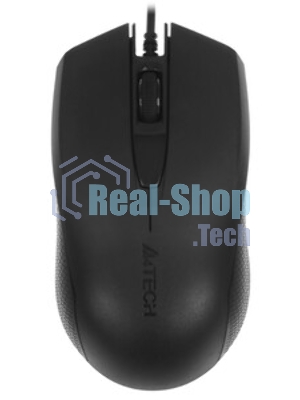 Мышь проводная A4Tech OP-760 черный, 1200 dpi, USB, кнопки - 3