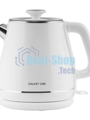 Чайник электрический Galaxy Line GL 0331, белый, пластик, 2200 Вт, 1.8 л