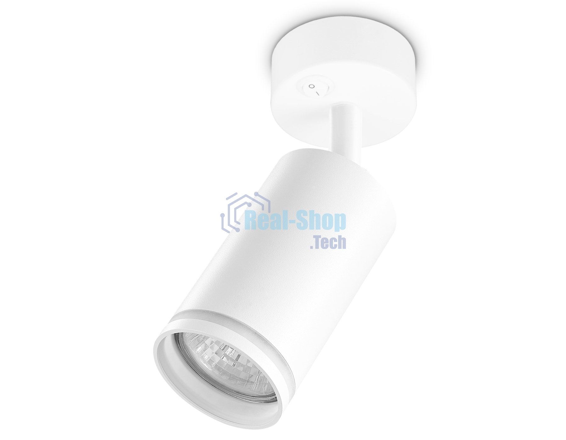 Накладной спот с выключателем Ambrella light TA120 WH белый GU10 max 12W D70*164*D55