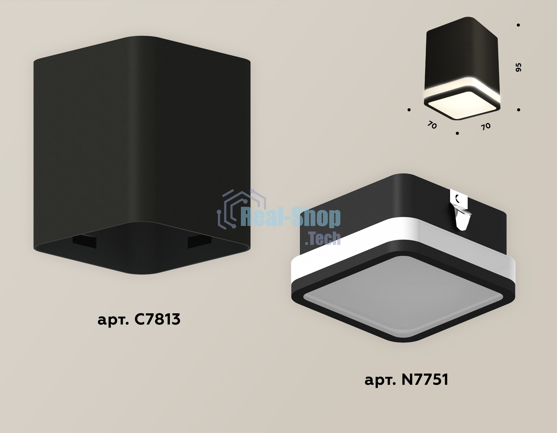 Светильник Ambrella Light XS7813020 SBK/FR черный песок/белый матовый MR16 GU5.3 (C7813, N7751)