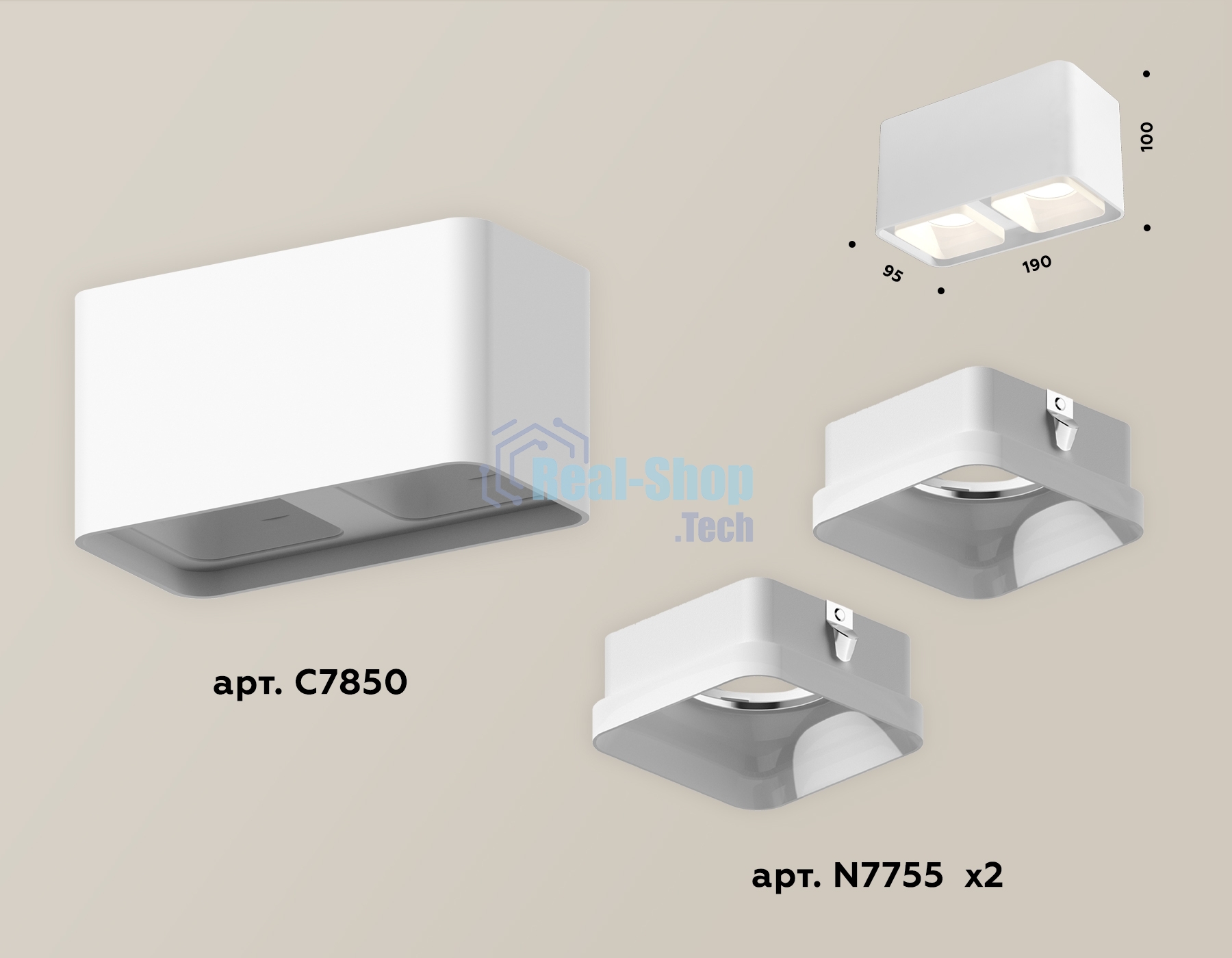 Светильник Ambrella Light XS7850021 SWH/FR белый песок/белый матовый MR16 GU5.3 (C7850, N7755)