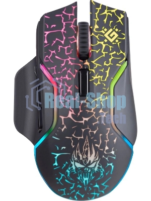 Мышь беспроводная Defender Oneshot GM-067 черный, 3200 dpi, радиоканал, USB, кнопки - 7