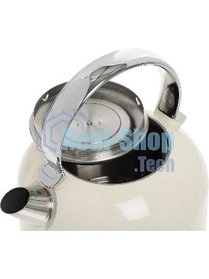 Чайник электрический Candy CK-205 слоновая кость, 1.7 л, 2200 Вт, скрытый нагревательный элемент