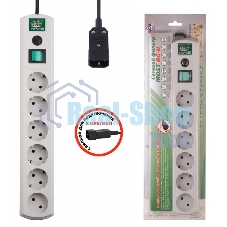 Сетевой фильтр Most RG-U 3 м (6 розеток) белый (коробка)