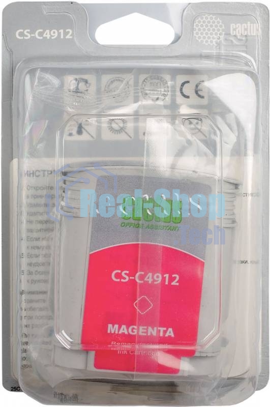 Картридж струйный Cactus CS-C4912 №82 пурпурный (72 мл) для HP Design Jet 500/800C