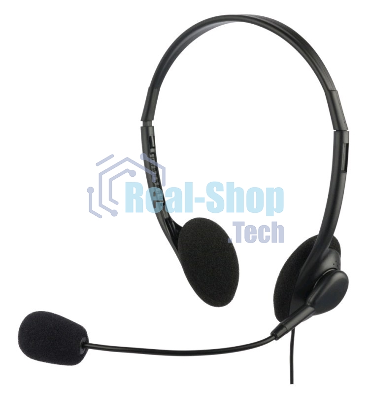 Гарнитура проводная Oklick HS-M143VB черный 1.8м накладные оголовье