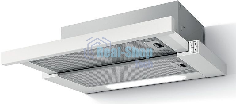 Вытяжка встраиваемая JET AIR Aurora LX/WH/F/50 белый, 50 см, 650 куб. м/ч, 53 дБ