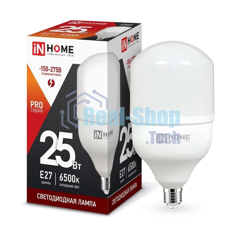 Лампа светодиодная LED-HP-PRO 25Вт 230В 6500К E27 2250лм IN HOME 4690612031064