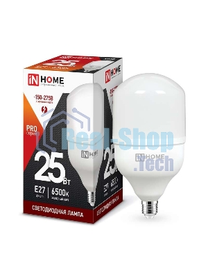 Лампа светодиодная LED-HP-PRO 25Вт 230В 6500К E27 2250лм IN HOME 4690612031064