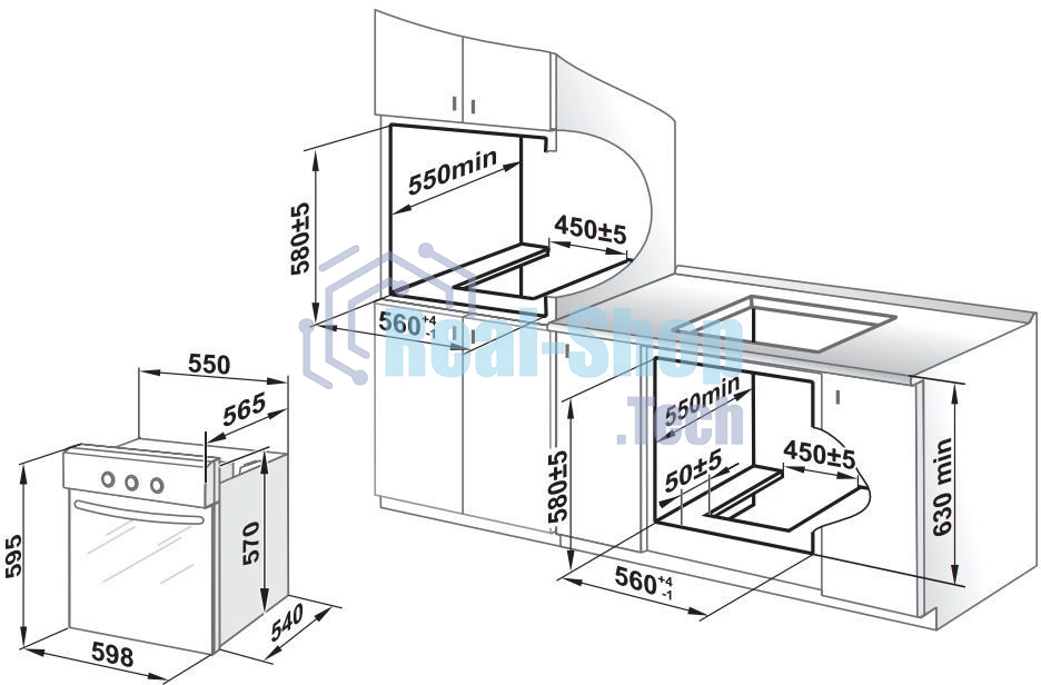 Духовой шкаф Gefest ДГЭ 601-01 Н1, встраиваемый