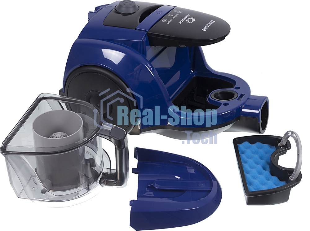 Пылесос Samsung VCC4520S36 синий/черный, 350/1600 Вт, уборка сухая, пылесборник контейнер 1.3 л