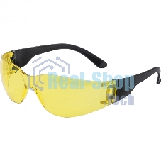 Очки защитные открытые, поликарбонатные, желтые ОЧК202 (0-13022) Россия