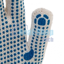 Перчатки трикотажные Сибртех, с ПВХ точкой, 7 класс