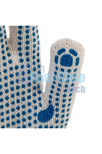 Перчатки трикотажные Сибртех, с ПВХ точкой, 7 класс