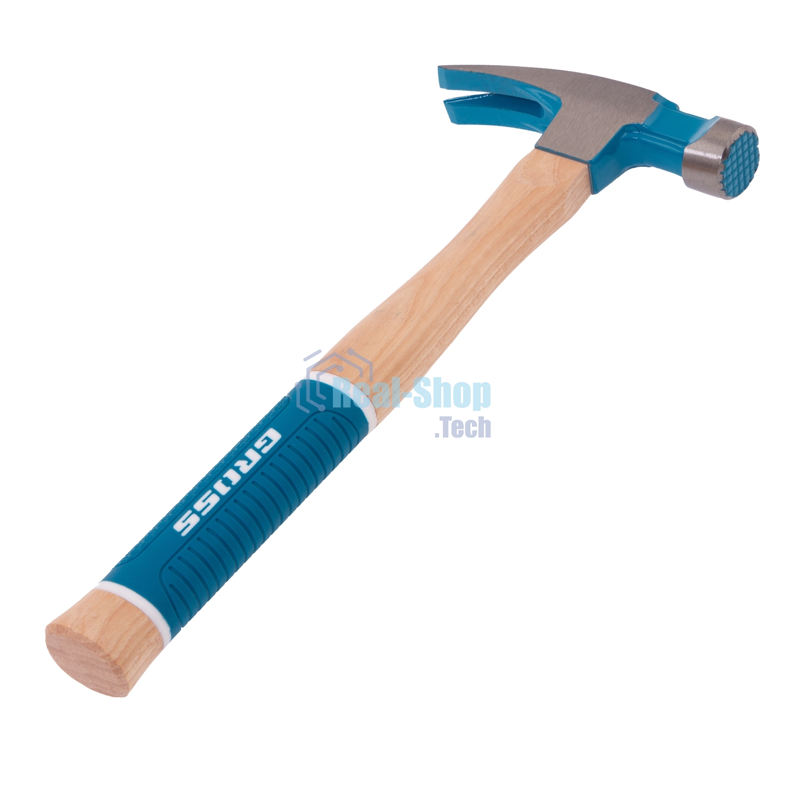 Молоток-гвоздодер Gross AMERICAN HICKORY 380 г, угол 75, магнит, обрезиненная рукоятка