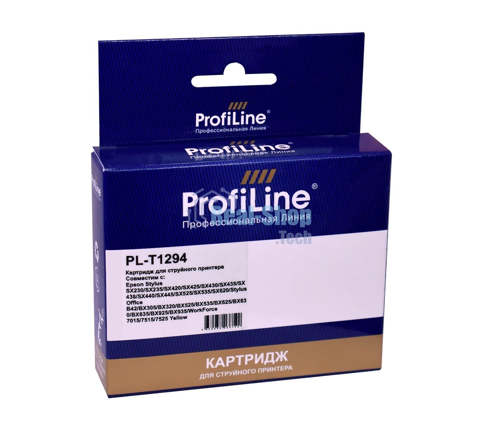 Картридж струйный ProfiLine PL-T1294 для принтеров Epson Stylus SX230/SX235/SX420/SX425/SX430/SX435/SX438/SX440/SX445/SX525/SX535/SX620/Stylus Office B42/BX305/BX320/BX525/BX535/BX625/BX630/BX635/BX925/BX935/WorkForce 7015/7515/7525 с чернилами Yellow