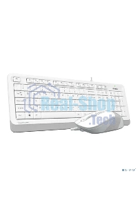 Комплект клавиатура + мышь A4Tech Fstyler F1010 клав:белый/серый мышь:белый/серый USB Multimedia