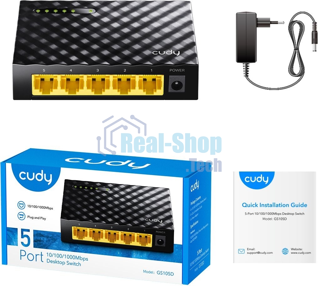 Коммутатор Cudy GS105D, 5×1 Гбит/с