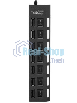USB-концентратор Gembird UHB-U2P7-01, USB 2.0, 7хUSB, USB