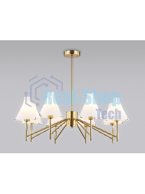 Люстра Ambrella light LH57135/8 BS/FR латунь/белый матовый E14/8 max 40W D800*650