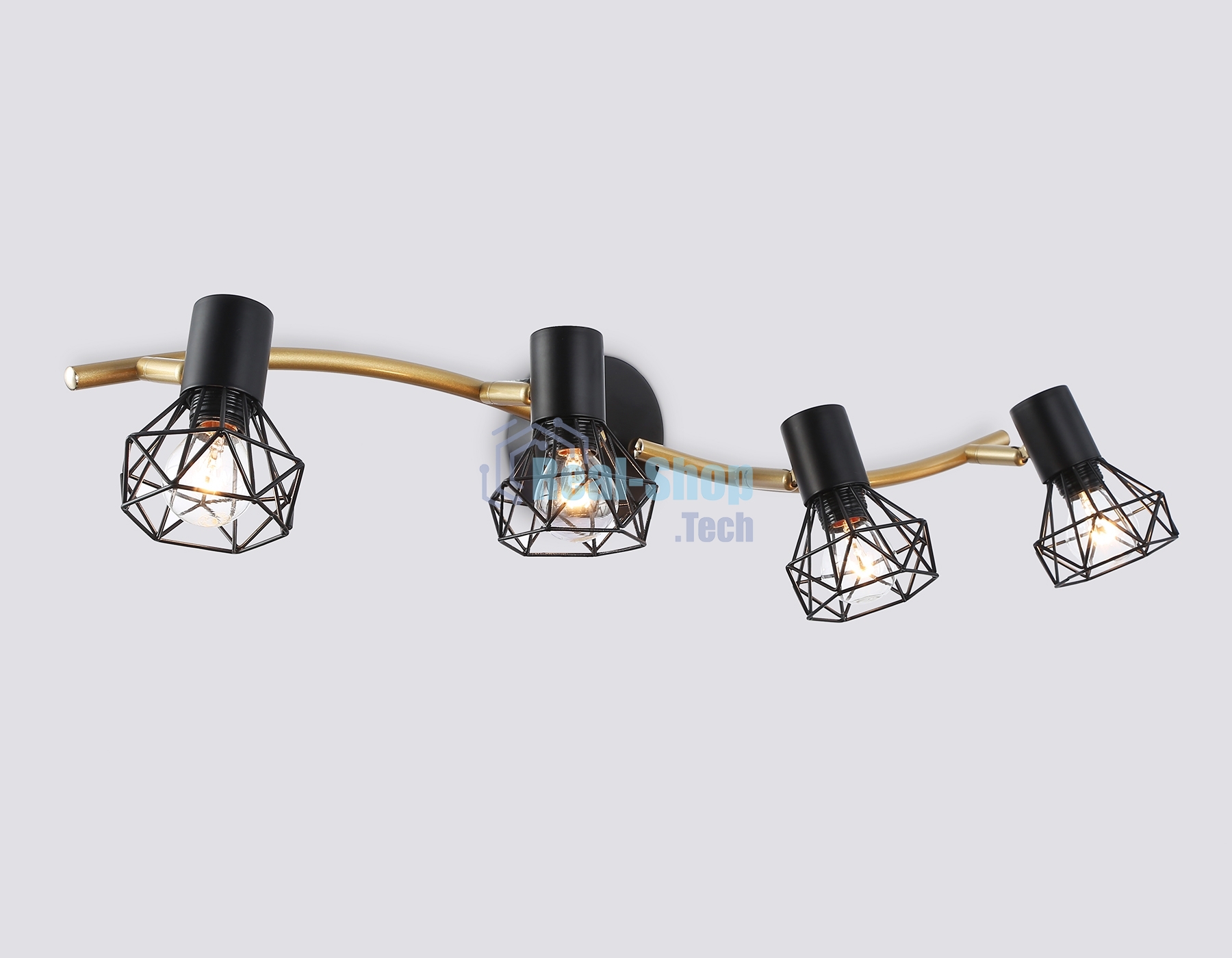 Светильник Ambrella light TR8658/4 BK/GD черный/золото E14/4 max 60W 750*100*185