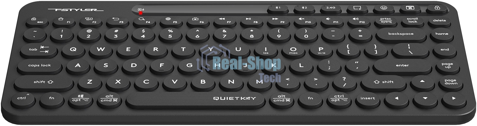 Клавиатура беспроводная A4Tech Fstyler FBK36C AS, USB, Bluetooth/Радиоканал, черный