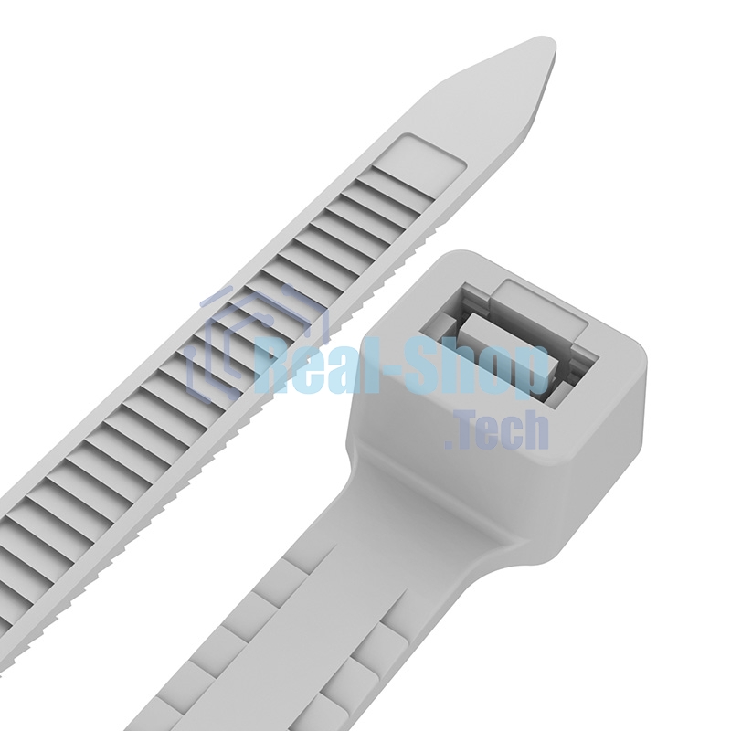 Хомут-стяжкa нейлоновая с тройным замком Rexant 200x4,8 мм, белая, упаковка 100 шт.