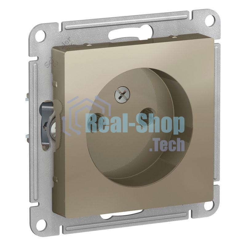 Механизм розетки 1-м СП AtlasDesign без заземл. 16А шампань SchE ATN000541