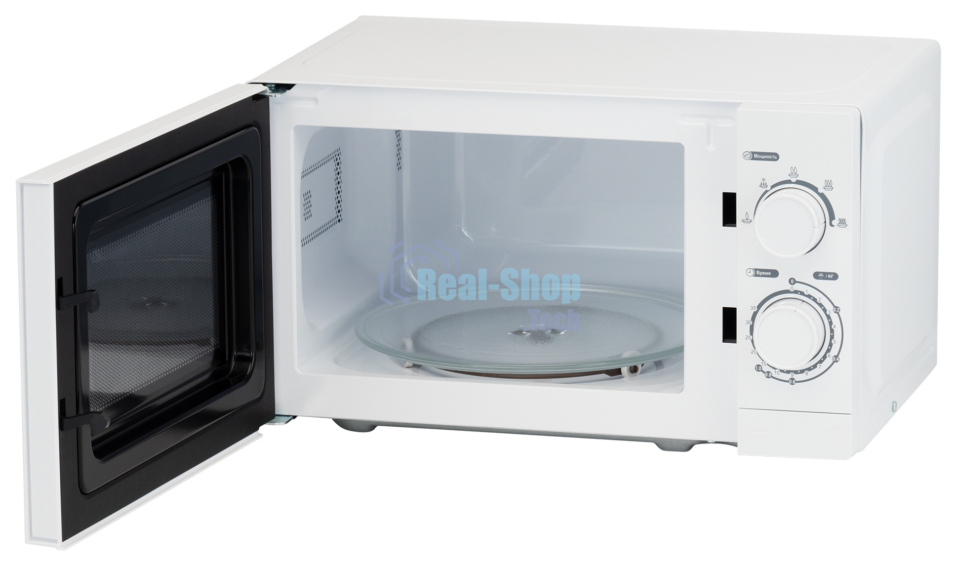 Микроволновая печь Hyundai HYM-M2064 белый, 20 л, 700 Вт, переключатели - поворотный механизм