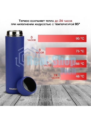 Термос Starwind 22-500/1 0.45 л, синий, картонная коробка