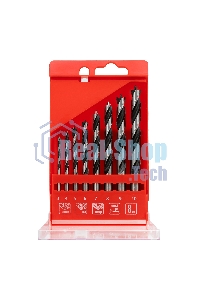 Набор сверл Matrix по дереву,3-4-5-6-7-8-9-10 мм 8шт цилиндр, хвостовик, пластиковый кейс