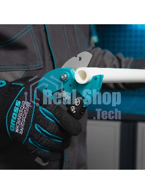 Ножницы для резки Gross 78420 изд. из ПВХ, D - до 36 мм, 2-х комп. рук-ки, рабочий стол для плоских изд.