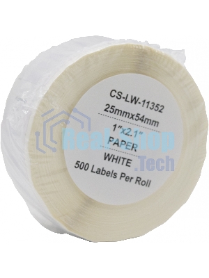 Этикетки Cactus CS-LW-11352 сег.:54x25мм черный белый 500шт/рул Dymo Label Writer 450/4XL