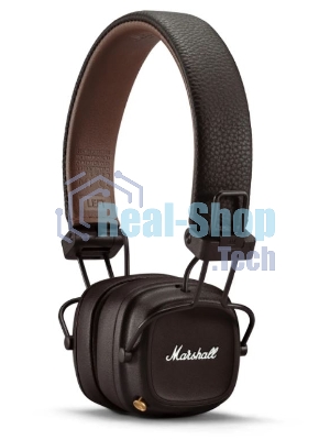 Беспроводные/проводные наушники Marshall Major IV коричневый, накладные, Bluetooth + проводной, беспроводная зарядка, до 80 ч