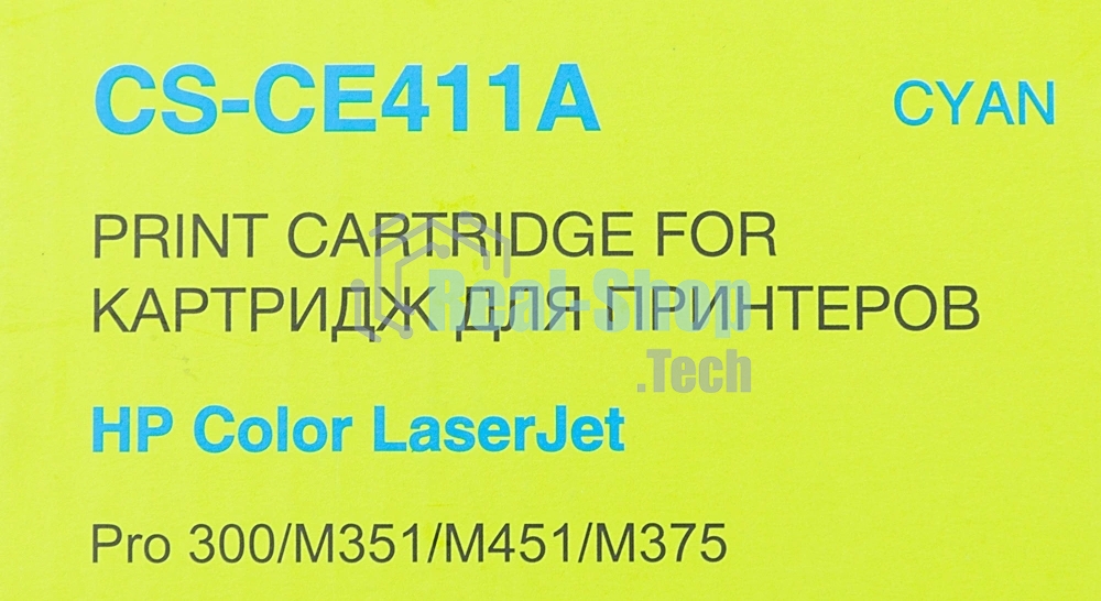 Картридж лазерный Cactus CS-CE411A голубой (2600 стр.) для HP CLJ Pro 300 Color M351/Pro 400 Color M451