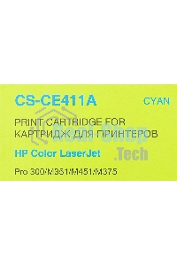 Картридж лазерный Cactus CS-CE411A голубой (2600 стр.) для HP CLJ Pro 300 Color M351/Pro 400 Color M451