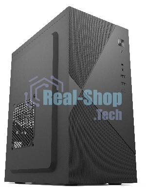 Компьютерный корпус с блоком питания 450Вт. Case Forza mATX, 450W, 2xUSB 2.0, Black, w/o FAN, 8 см fan PSU, power cord