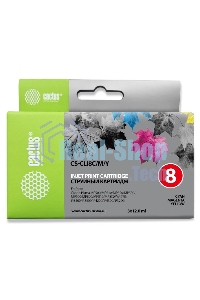Картридж струйный Cactus СS-CLI8C/M/Y голубой/пурпурный/желтый (36 мл) для Canon MP470/500/530/600/800/810/830/970/MX850/iP4200/4300/520