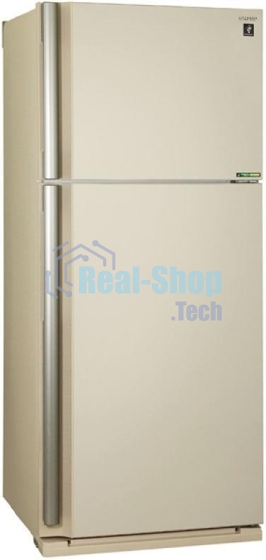Холодильник Sharp SJ-XE59PMBE бежевый двухкамерный 430/148л морозилка сверху