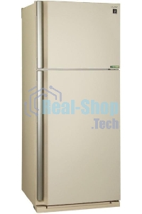 Холодильник Sharp SJ-XE59PMBE бежевый двухкамерный 430/148л морозилка сверху