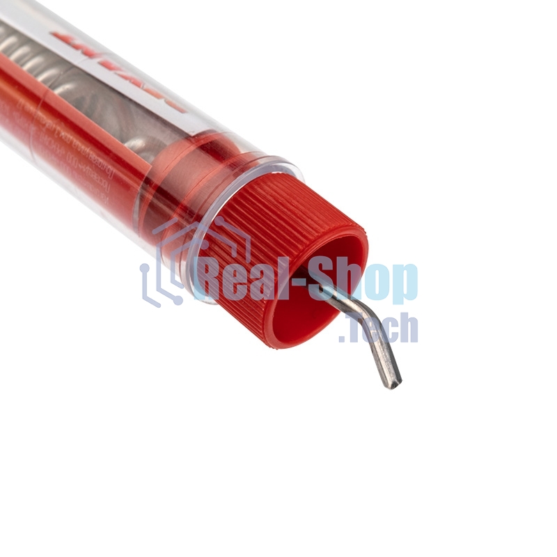 Припой с канифолью Rexant, 20 г, Ø2.0 мм, (олово 60%, свинец 40%), колба