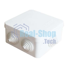 Коробка распр. ОП 84х84х45 7 выходов 3 гермоввода IP54 крышка защелкивающаяся бел. Epplast 120071