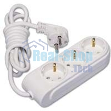 Удлинитель 3х3 м с заземл. 16А защ. шторки Makel N3210043
